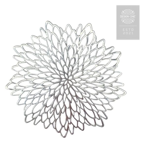 Silver Star Flower Placemat Reversible