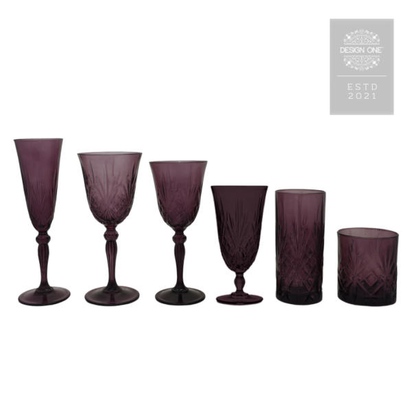 Dark Purple Crystal Cut Collection