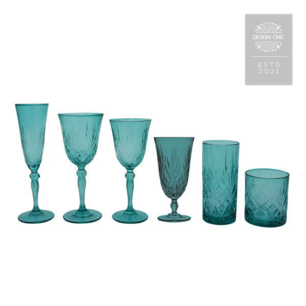 Teal Crystal Cut Collection