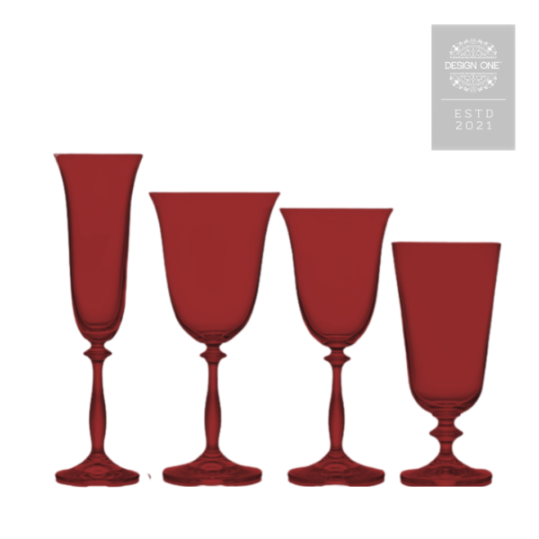 Dark Red Grace Glassware